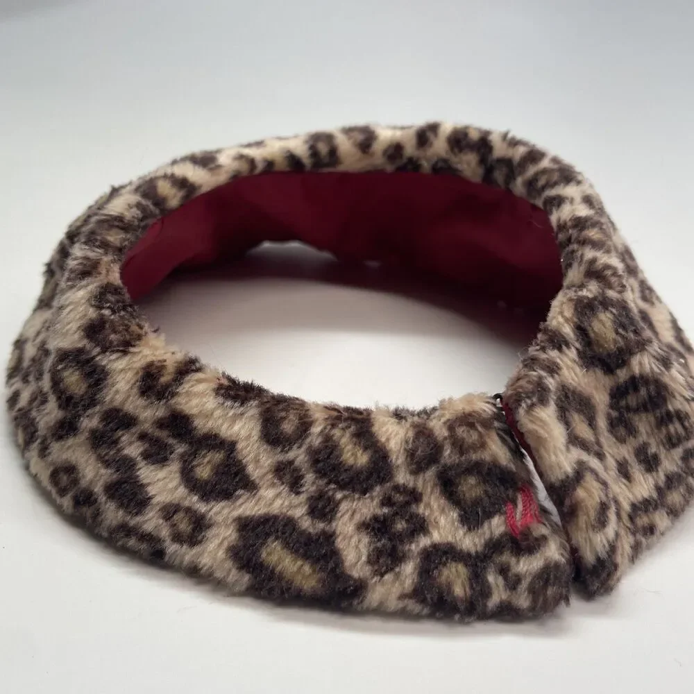 American Girl Doll Leopard Faux Fur Collar - Chocolate Cherry Outfit Accessory